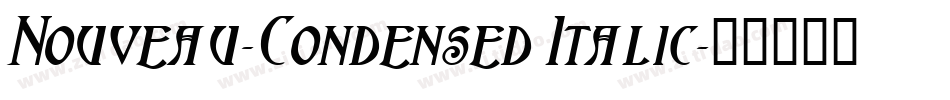 Nouveau-Condensed Italic字体转换